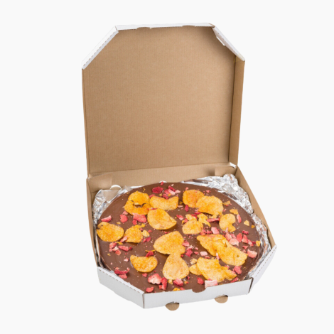 Pizza czekoladowa z orzechami,boczkiem w czekoladzie, ciastkami 400g